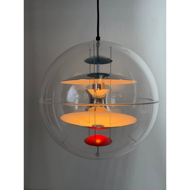 Orange VP Globe 40 Pendant Light by Verner Panton for Frandsen, 2007 For Sale - Image 8 of 8