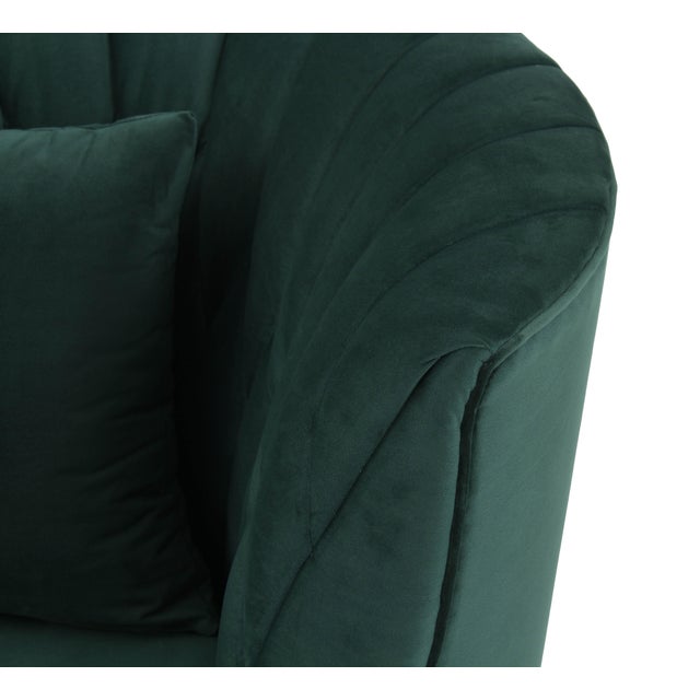 Eva Forest Green Velvet Sofa Chairish