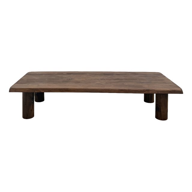 Modern Coffee Table in Elm, 1970s For Sale