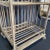 1940s French Industrial Wood Bakers Rack on Casters For Sale - Image 5 of 11