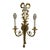 Brass Finish Metal Ribbon and Tassel 3 Arm Wall Sconce With Glass For Sale