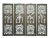 Chinese Color Painted 8 Immortal Figures Wooden Wall 4 Panels Set For Sale