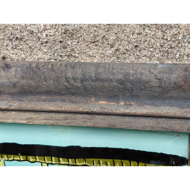 Wood Framed Punakawan Charriot Ride Reverse Glass Painting For Sale - Image 7 of 11