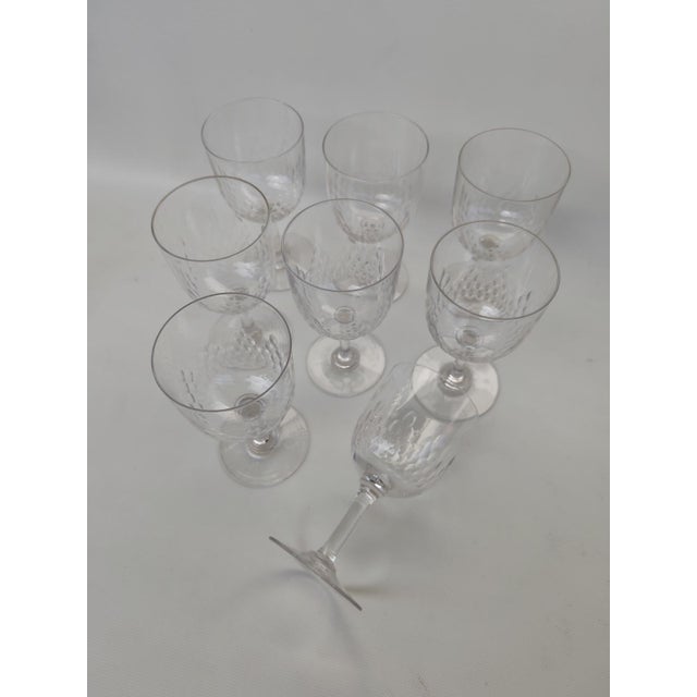 1920s Large Crystal Richelieu Glasses from Baccarat, 1920s, Set of 8 For Sale - Image 5 of 8