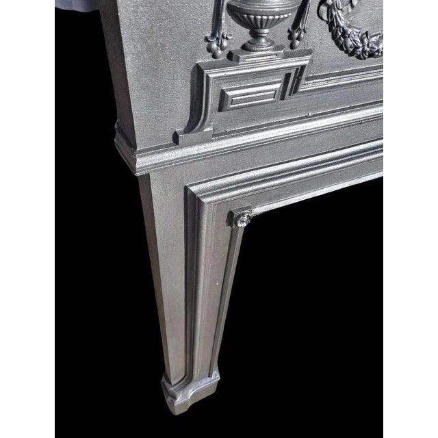 Metal Victorian Cast Iron Fireplace Surround, 1896 For Sale - Image 7 of 18