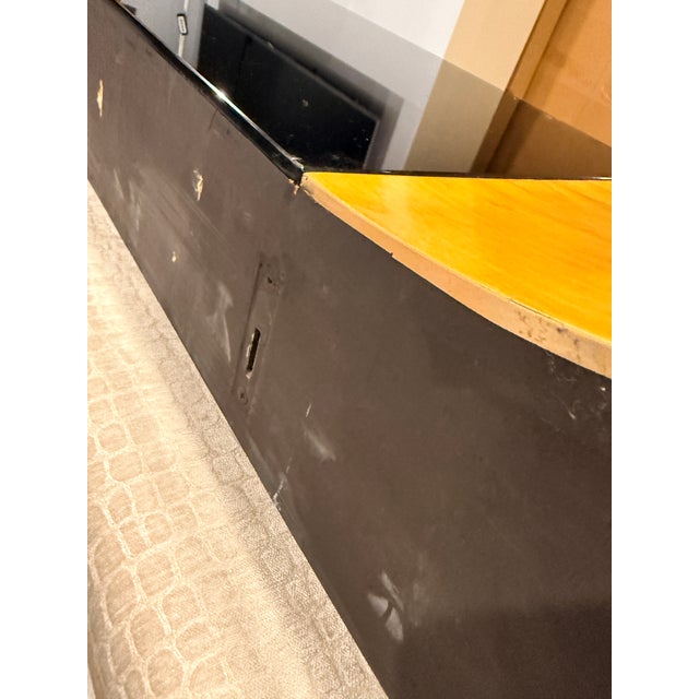 Art Deco Wall Console With Curved Glass Top For Sale - Image 4 of 15