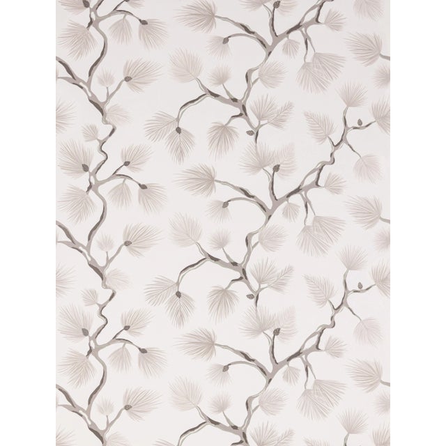 The House of Scalamandré Pignoli Wallcovering, Snow For Sale