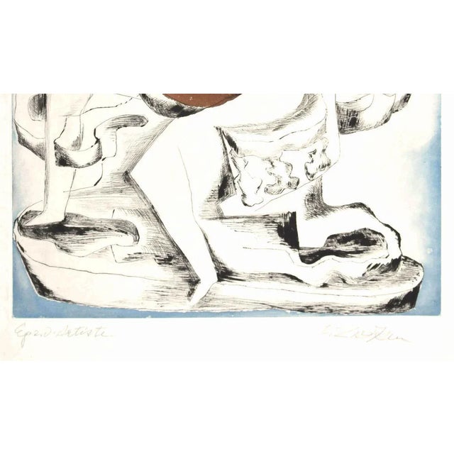 Guitar Player is an original etching and aquatint, realized 1962 by Ossip Zadkine. Hand signed in pencil on lower right...