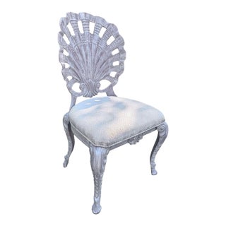 1960s Brown Jordan Shell Grotto Style Dining Chair For Sale