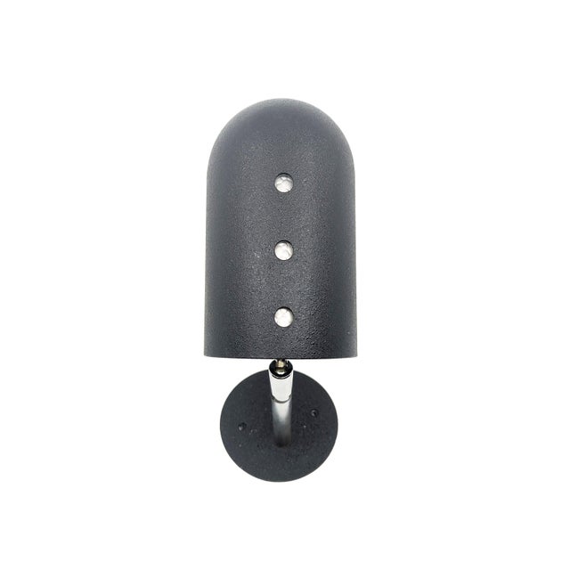 Black and Chrome Plated Metal Adjustable Snodo Wall Lamp by S. Mazza for Quattrifoglio, 1970s For Sale - Image 13 of 15
