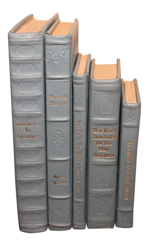 Sky Blue Leather Bound Books- Sets of 5