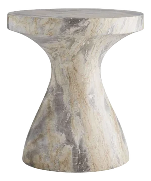 Arteriors Home Small Serafina Accent Table in Sahara Faux Marble