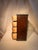 Antique small salesman sample of English oak chest with bone handles and escutcheons on small bun feet. Has pine interior....