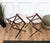 Vintage Italian Foldable Luggage Racks Stands, 1970s, Set of 2 For Sale - Image 4 of 9