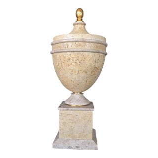 Vintage Maitland-Smith-Styled Tessellated Marble and Plaster Chalice For Sale