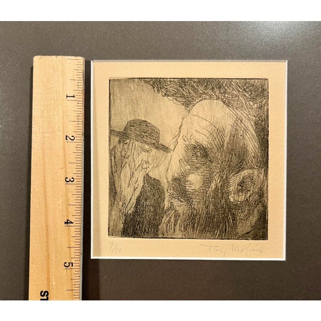 C. 1969 Tony Mafia Signed Etching Jewish Figures 9/10 Rare Limited Edition For Sale In Los Angeles - Image 6 of 8