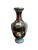 A Antique Chinese vase with amazing multicolored enamel depicting water, floral designs, mountains, trees, and a figure...