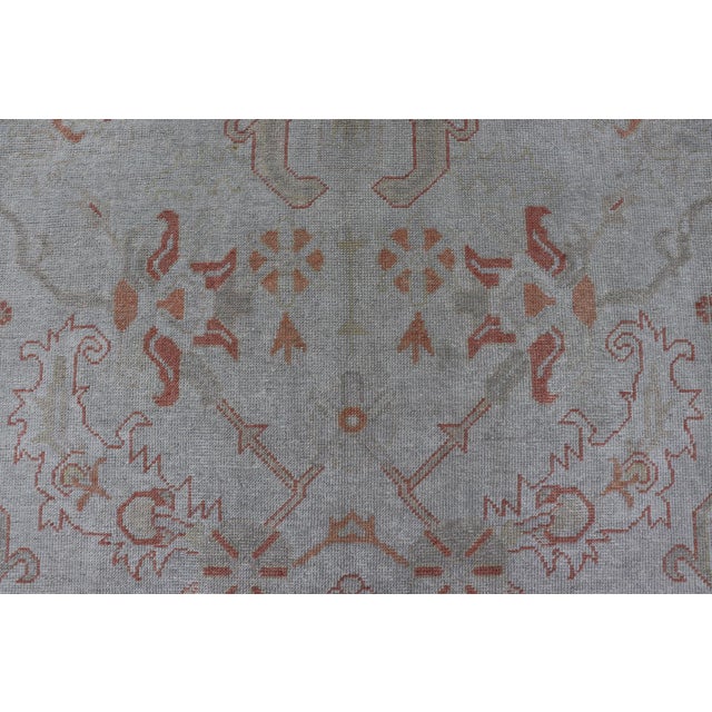 Turkish Oushak With Muted Color Palette and All-Over Design by Keivan Woven Arts For Sale - Image 11 of 12