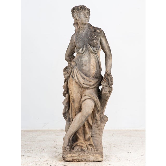 Large Winter Goddess of the Four Seasons Garden Figure, Italy, Late 20th C. For Sale - Image 12 of 12