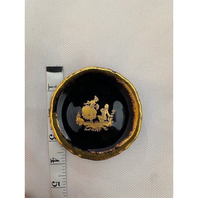 Mid 20th Century Limoges Castell Cobalt and 22 Kt Gold Butter Pat - 2 Available For Sale In New Orleans - Image 6 of 7