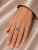 Traditional Late 20th Century 14K White Gold Blue White Diamond Floral Band Ring, Size 7 For Sale - Image 3 of 3