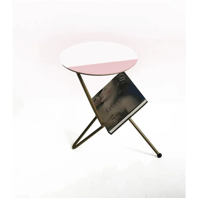 Contemporary Side Table with Magazine Rack by tokyostory creative bureau For Sale - Image 3 of 5