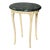 20th Century Louis XV Style Cream Painted Marble Top Carved Oval Side Table For Sale