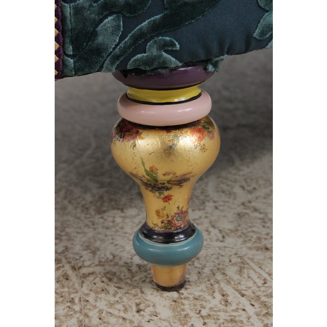 Mackenzie Childs Whimsical Upholstered Loveseat Settee For Sale - Image 12 of 18