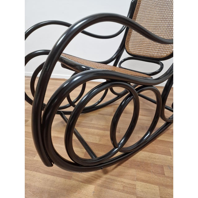 Wood Antique Bentwood Rocking Chair from Thonet, 1890s For Sale - Image 7 of 12