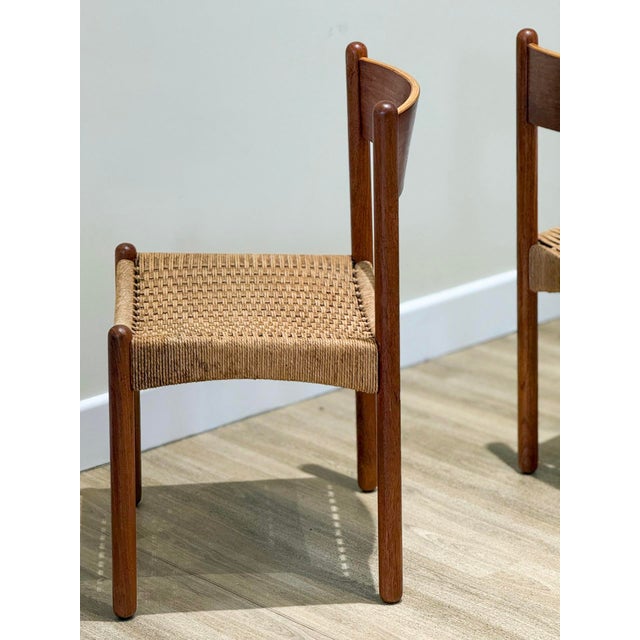 Brown Mid-Century Modern Danish Dining Chairs, 1960s, Set of 6 For Sale - Image 8 of 12