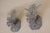 These ultra dynamic rare French Art Deco styled tropical palm wall sconce lamps complete with bubbled glass disk shades...