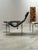 Bauhaus Set of Lounge Armchair and Ottoman in Tubular Steel and Leather by Hans Eichenberger for Strässle, Switzerland, 1970s For Sale - Image 3 of 17
