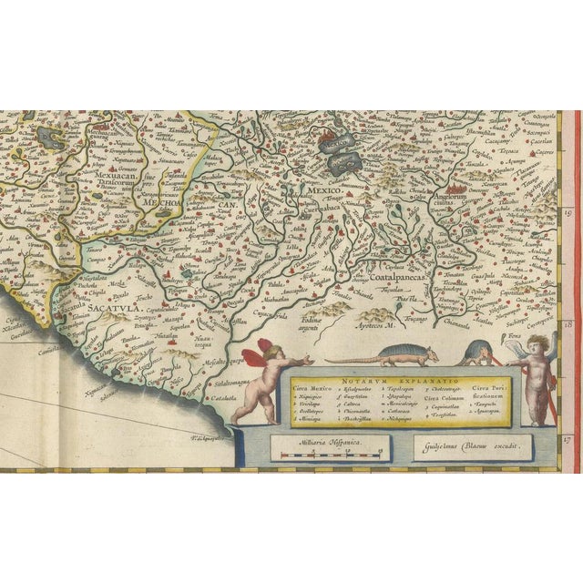 Antique Mexico Map from Blaeu, 1642 For Sale - Image 10 of 11