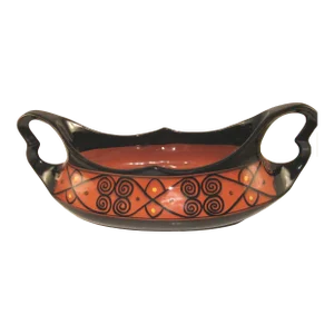 Antique 1910s Eduard Antheunis Gouda Holland Ceramic Console Bowl Handles Regis 102