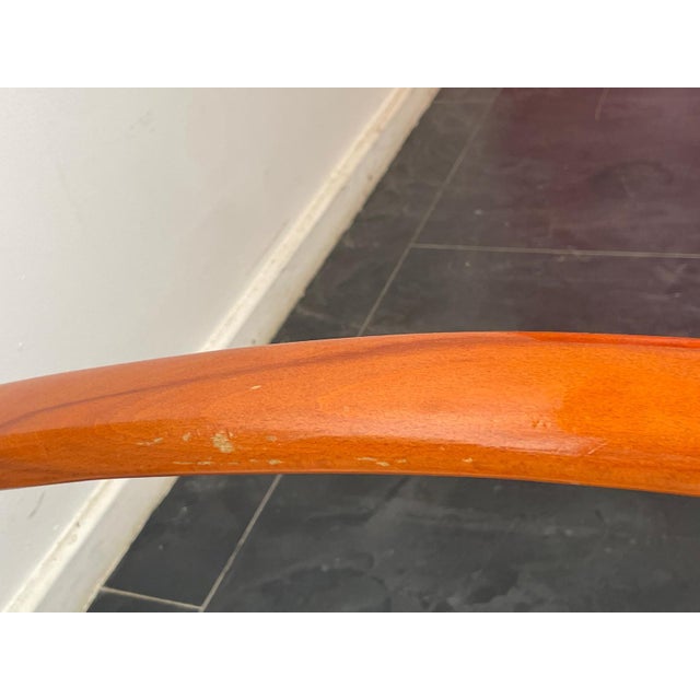 Italian Lounge Chairs in Orange-Stained Beech, 1960s, Set of 2 For Sale - Image 10 of 11