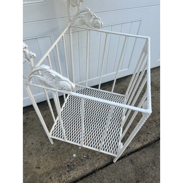 1950s 1950’s Large Wrought Iron and Metal Storage Rack For Sale - Image 5 of 5