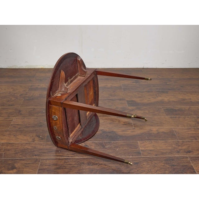 English 19th Century Mahogany Pembroke Table With Tapered Legs on Casters For Sale - Image 10 of 13
