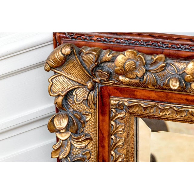 Late 19th Century Antique 19th-Century Hand-Carved and Gilt Mirror For Sale - Image 5 of 5