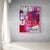Abstract Contemporary Abstract Acrylics, Oil, Ink, Spray Paint, Screen Printing on Canvas "Not for the Everyday" by Manuela Karin Knaut For Sale - Image 3 of 10