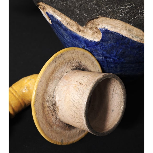 Steamship in Raku Ceramic by Lucio Liguori Raito For Sale - Image 12 of 17