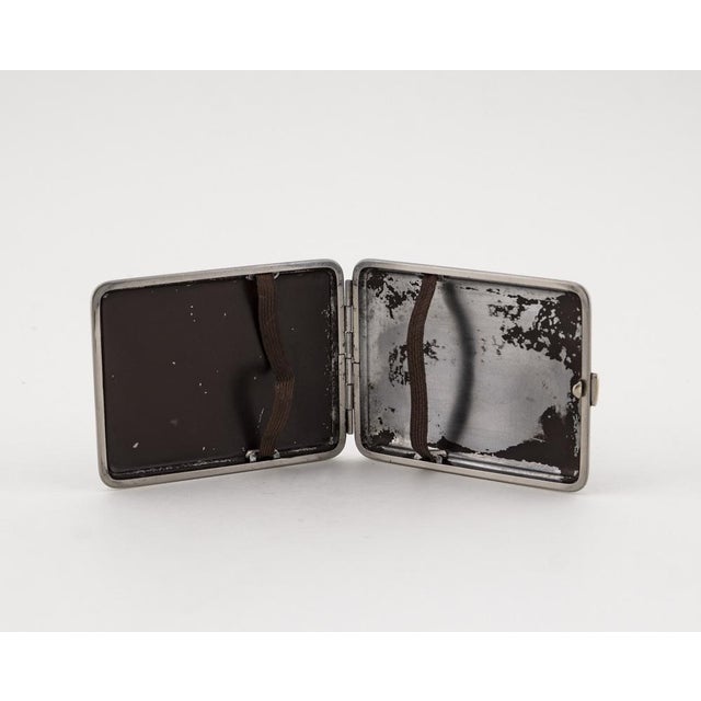 German Stainless Steel Cigarette Case with Leather Inlay, 1930s For Sale - Image 13 of 18