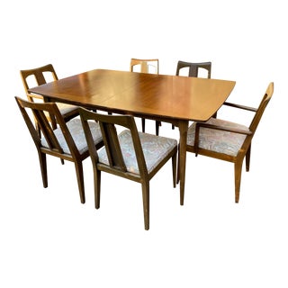 Mid 20th Century Modern Drexel-Style Dining Set - Set of 7 For Sale