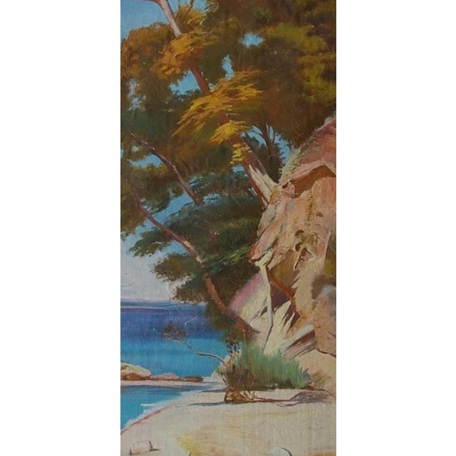 1970s Impressionism Seascape Oil Painting, Original Ukrainian Art 215-102 For Sale - Image 4 of 6