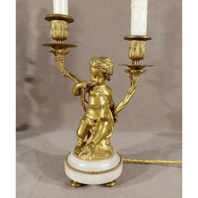 Gilded Bronze Candlesticks, Set of 2 For Sale - Image 17 of 18