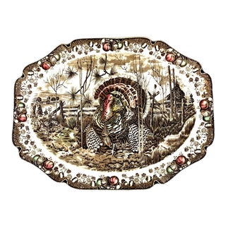 1950s Johnson Bros His Majesty Turkey Giant Platter For Sale