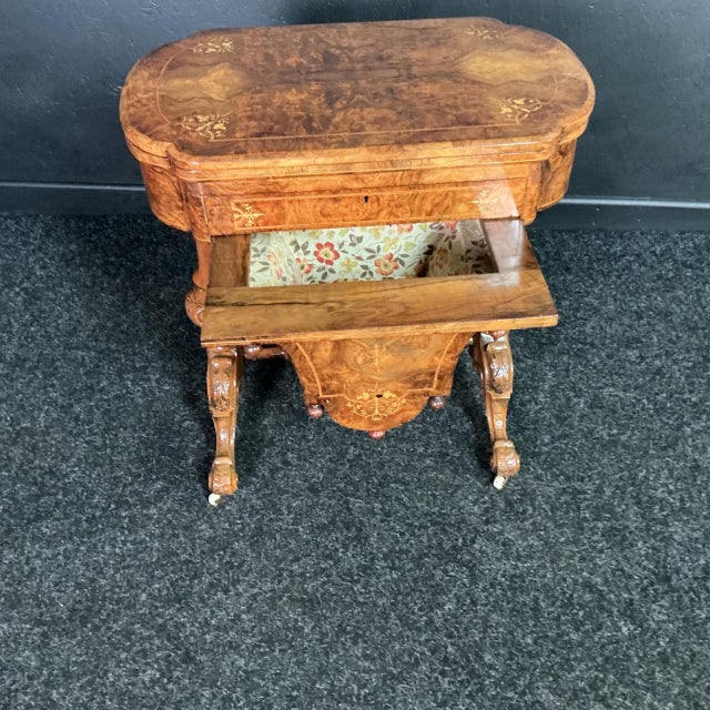 Victorian Burr Walnut Game Table, 1860 For Sale - Image 3 of 8