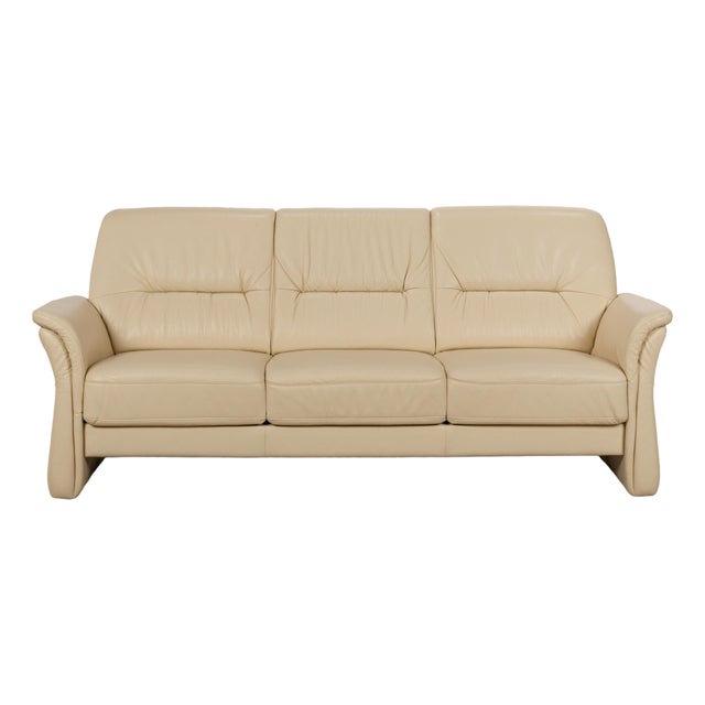 Leather Three-Seater Sofa from Elastoform For Sale