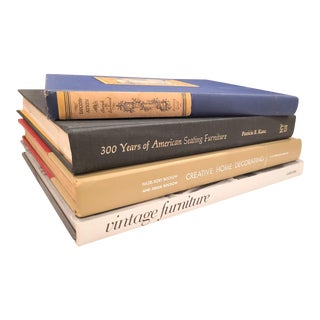 Vintage Furniture & Decoration Coffee Table Books- Set of 4 For Sale