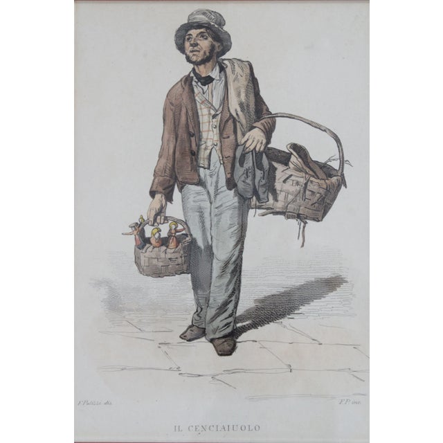 Antique Italian Series of Ancient Costumes & Trades Engravings For Sale - Image 9 of 13