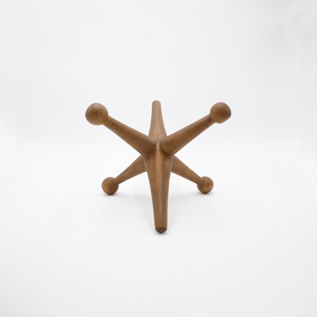 Mexican 1970s Sculptural Jack Made in Wood For Sale - Image 3 of 4